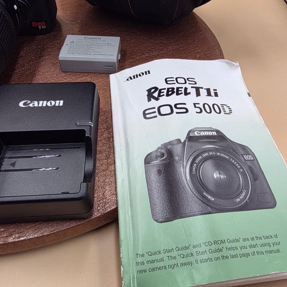 Canon EOS Rebel T1i 500D DSLR Camera with 18-55mm IS Lens Lowepro Bag Bundle